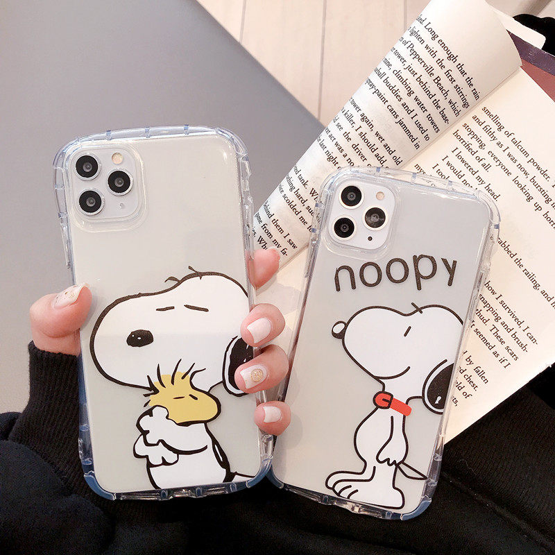 卡通史努比11Pro Max个性苹果X/XS/XR手机壳iPhone8plus/7p小蛮腰情侣款可爱女6s全包边防摔硅胶软壳保护套潮