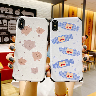 可爱小熊oppoa9手机壳reno/2reno2Z女款reno3/3pro卡通a5男a8保护套a91蚕丝纹a11x浮雕a7x网红renoZ硅胶软壳