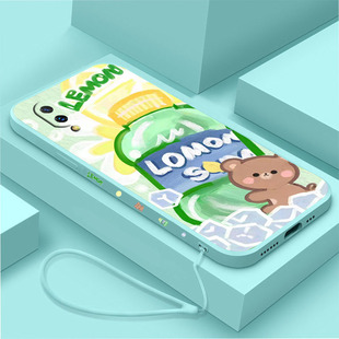 送手绳vivonex3手机壳雪碧小熊女款nex后置指纹版侧边带图案NEX屏幕液态硅胶挂绳全包镜头磨砂保护套防摔新款