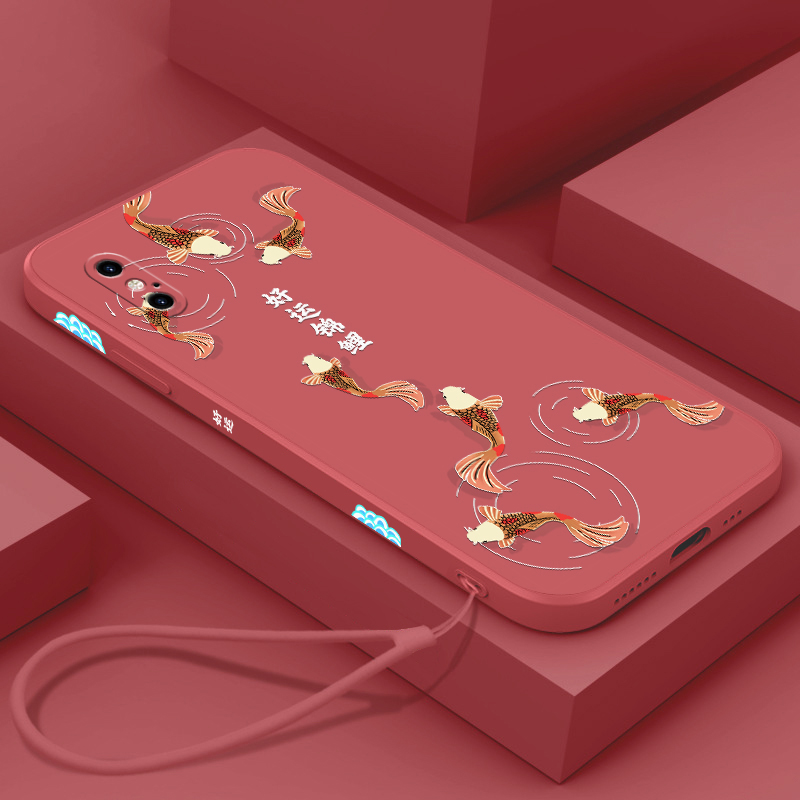 好运锦鲤苹果手机壳iPhone硅胶xs