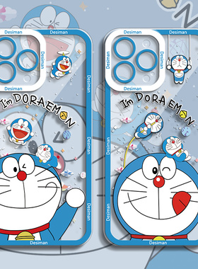 可爱蓝胖子oppofindx5手机壳Findx3软壳k10por少女k9s透明k9x新款k9pro卡通k7x硅胶k5散热a72全包a83外壳a1套