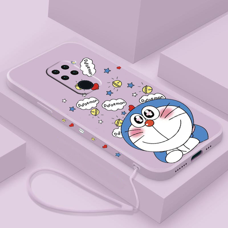 红米x10手机壳红米x10pro液态硅胶红米k20新款k20pro软壳5G卡通4G哆啦a梦叮当猫保护套磨砂可爱女款全包防摔