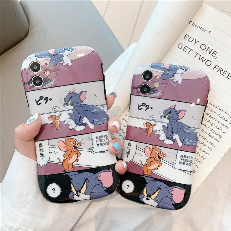 苹果12手机壳Xsmax创意个性猫和老鼠Xr小蛮腰7/8plus男女X手机壳iPhone11pro max软硅胶Xs防摔12mini保护软套,3C数码配件,手机保护套/壳,淘宝优惠券,粉丝福利购,淘宝优惠卷