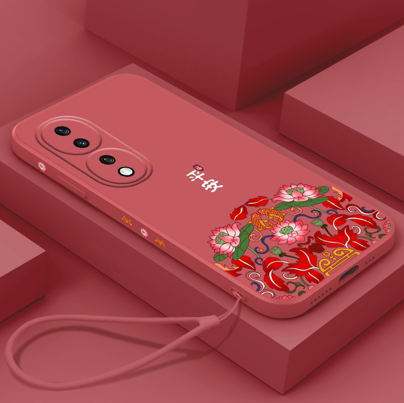 平安华为适用于华为荣耀80手机壳兔年80se中国风新年荣耀80pro软壳国潮5g挂绳液态硅胶全包男女情侣套防摔薄,3C数码配件,手机保护套/壳,淘宝优惠券,粉丝福利购,淘宝优惠卷