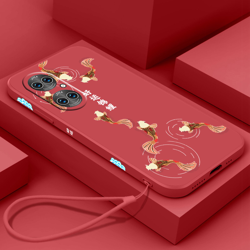 好运锦鲤新年款华为p50手机壳中国风p50pro液态硅胶p50pro+软壳女款国潮全包镜头带挂绳磨砂网红保护套超薄,3C数码配件,手机保护套/壳,淘宝优惠券,粉丝福利购,淘宝优惠卷