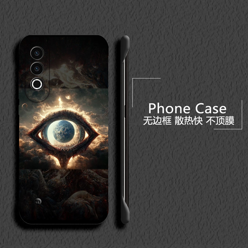 克苏鲁之眼适用oppok12手机壳a97无边框k12s散热新款a95半包a5薄5g硬a58防摔a58x新品a1pro男a96女a5pro套