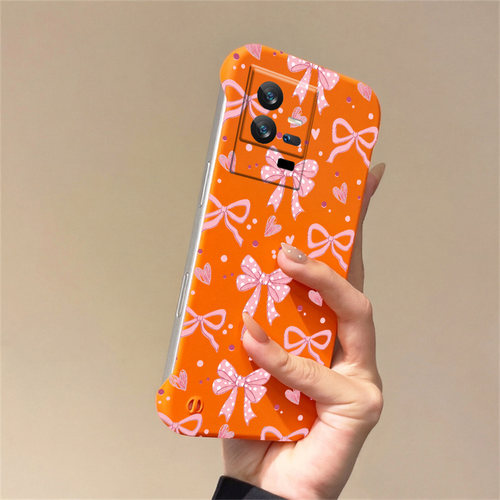 送挂环可爱蝴蝶结适用vivoiqoo11手机壳爱酷11pro无边框iqooz10turbo散热z10x新款iqoo10/9/8/7半包iqoo5硬3