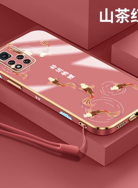新年款红米note11手机壳好运锦鲤红米note11pro软壳硅胶小米cc9pro电镀红色逐鹿生财虎年挂绳女情侣全包防摔