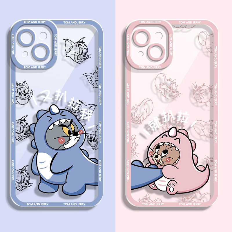 猫和老鼠苹果13手机壳秀恩爱iPhone11promax情侣12mini软壳13pro透明8plus硅胶xs镜头全包xr男7p女se2套6防摔