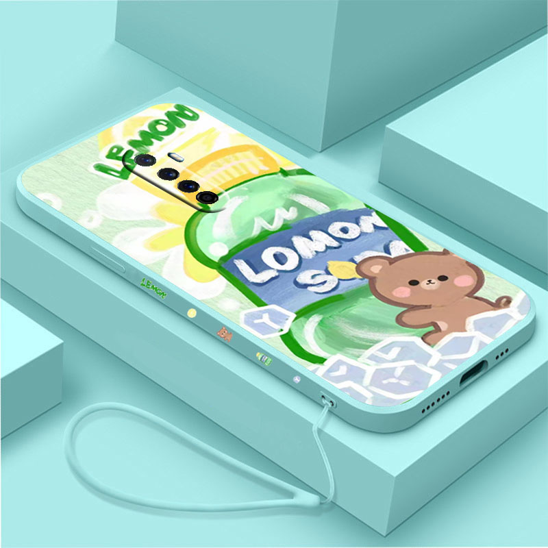 oppo雪碧侧边带图案磨砂保护套