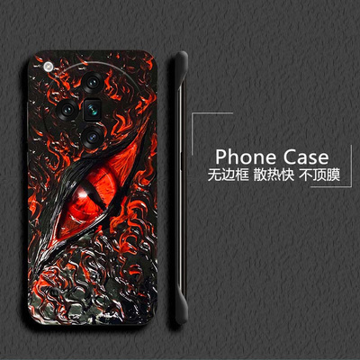 克苏鲁之眼适用oppofindx7手机壳findx8s无边框x8ultra散热x6新款x5半包a3pro薄a2pro硬A2防摔x3保护x8s+套5g