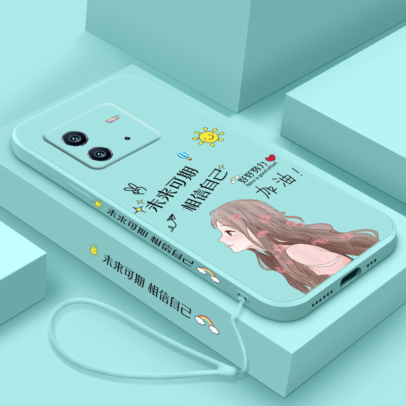 未来可期vivoiqooneo6手机壳新款y33s软壳IQOONEO6液态硅胶V2196A女镜头全包可爱挂绳保护套卡通网红创意个性
