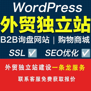 外贸独立站建站设计搭建开发英文多语言B2B跨境电商商城wordpress