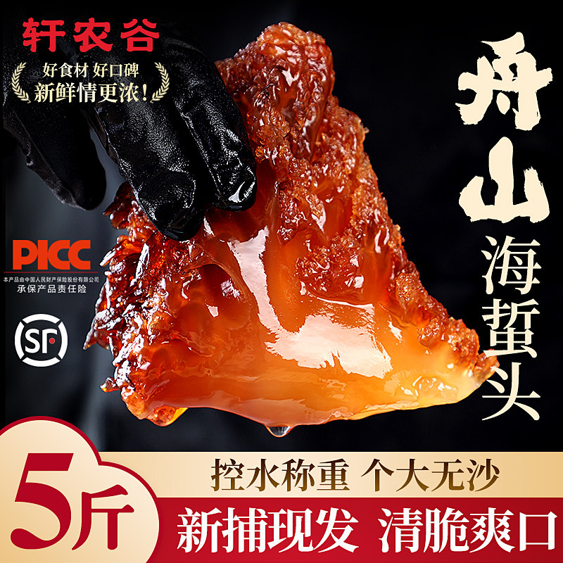 东海野生海蜇头5斤装桶装海蜇皮