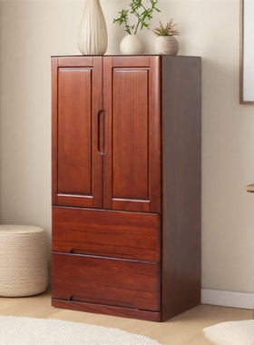 五斗柜实木卧室斗柜客厅靠墙柜子储物柜窄款家用衣柜抽屉式收纳柜