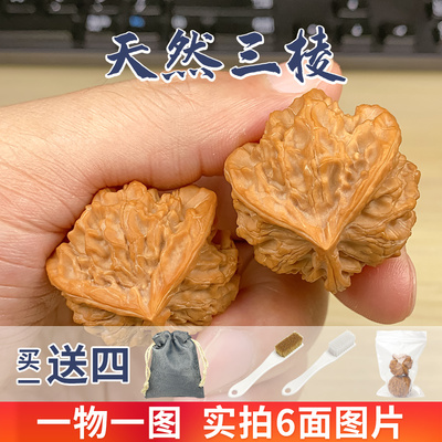 现货文玩核桃一物一图盘山三棱四棱岐山正奔异形手捻小尺寸迷你