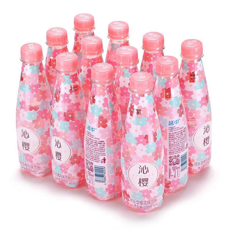 娃哈哈【樱花季】延中沁樱可乐型碳酸饮料