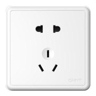 正泰明装插座开关面板1C多孔明线盒墙壁家用一开5五孔16a空调插座