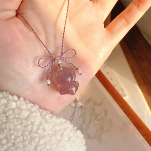 紫气东来 马上有钱天然帝王紫玉髓马吊坠 生肖马玉佩项链女生挂坠