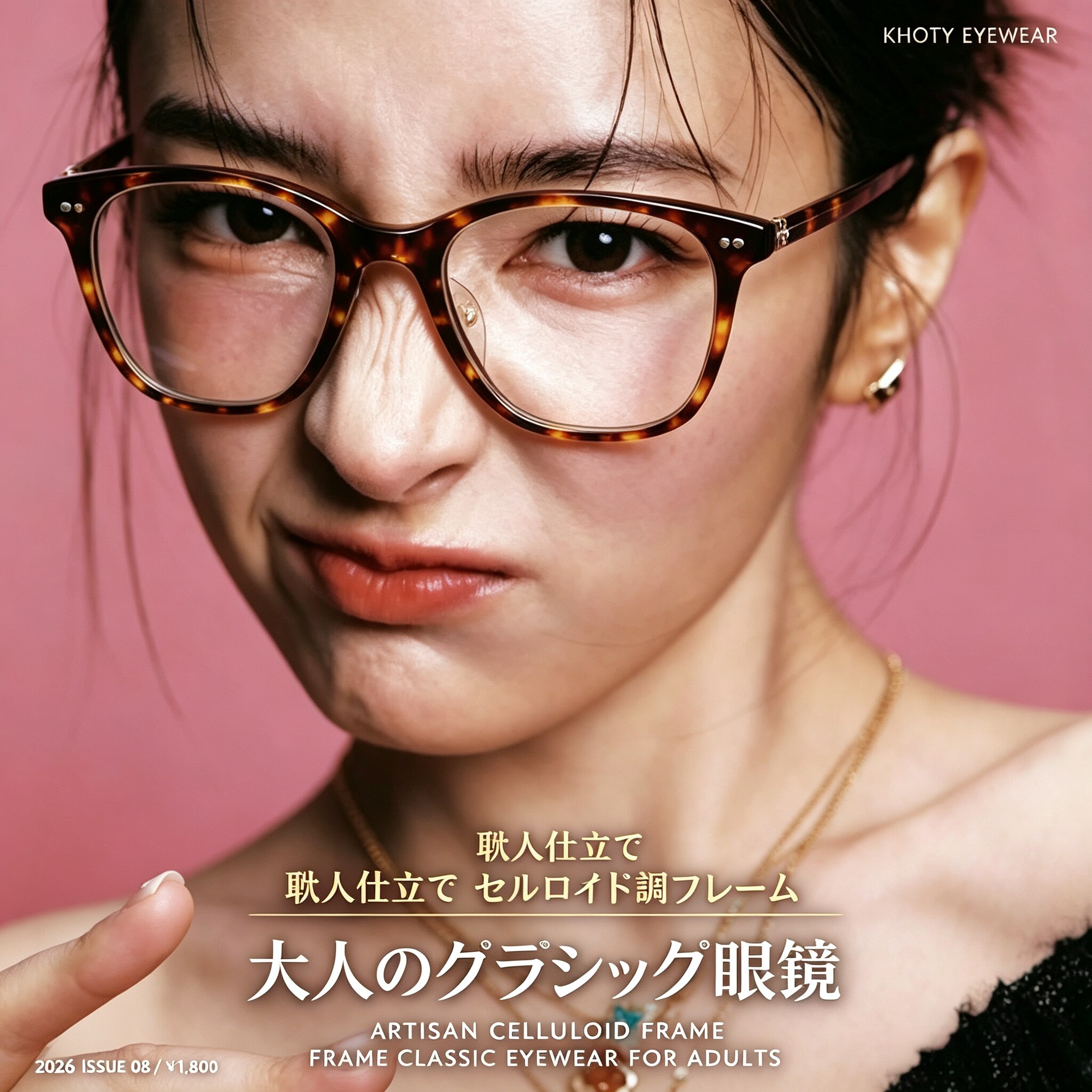日本手造khoty质感潮女眼镜框