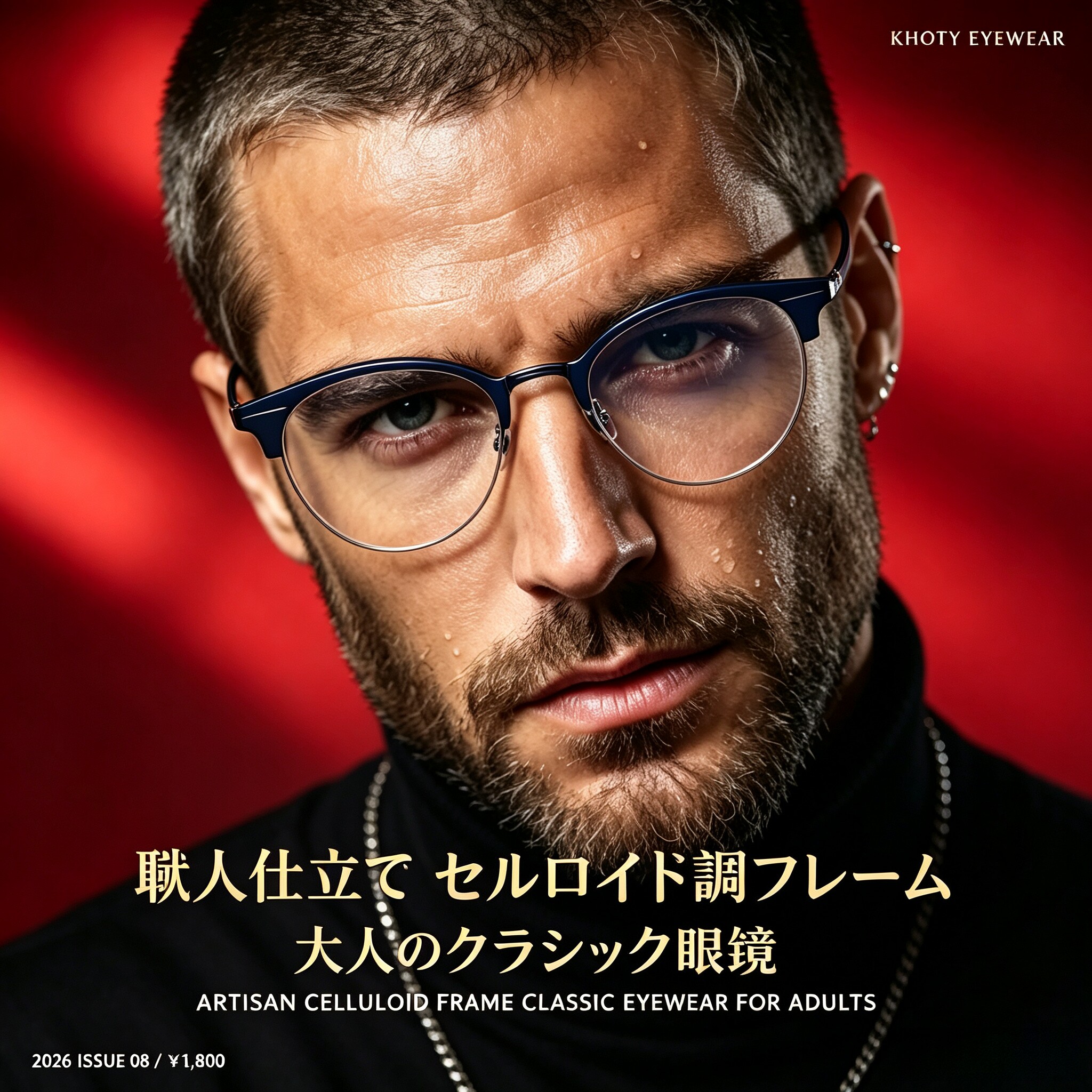 日本人气色纯眼镜半框男K女圆款