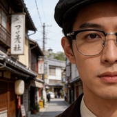 日本纯钛手制复古半框大脸眼镜男女潮KHOTY文艺近视防蓝光眉架轻