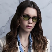 日本手制板材uv400浅色太阳镜男KHOTY文艺女偏光墨镜变色近视镜架