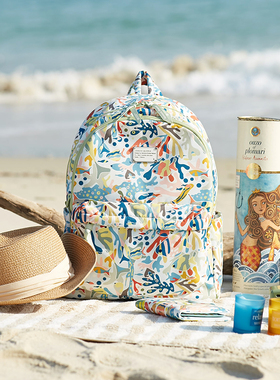 VENUCO双肩包女2025新款出行旅游大容量背包春夏轻便休闲旅行书包