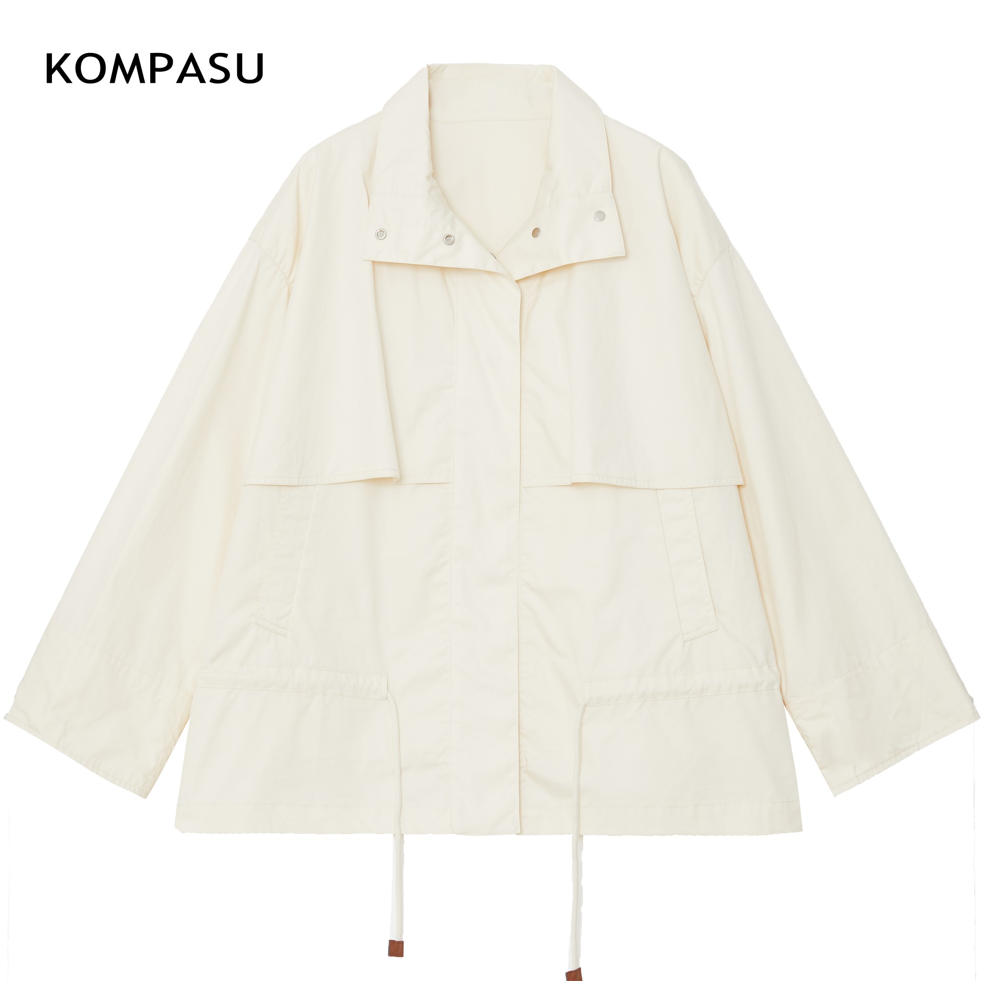 KOMPASU 时尚工装lOO%棉长袖显瘦休闲外套女春秋2026新款