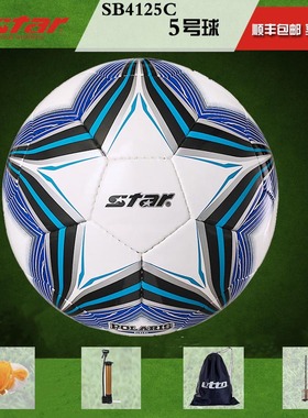 世达足球SB4125C成人5号足球新款手缝比赛足球 蓝色 SB4124C 4号