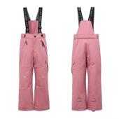 男女童加厚保暖防风防寒户外裤 儿童背带滑雪裤 羽绒裤 秋冬90白鸭绒