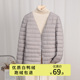轻薄羽绒服内胆女2025年秋冬新款 无领保暖V圆领百搭轻便打底外套