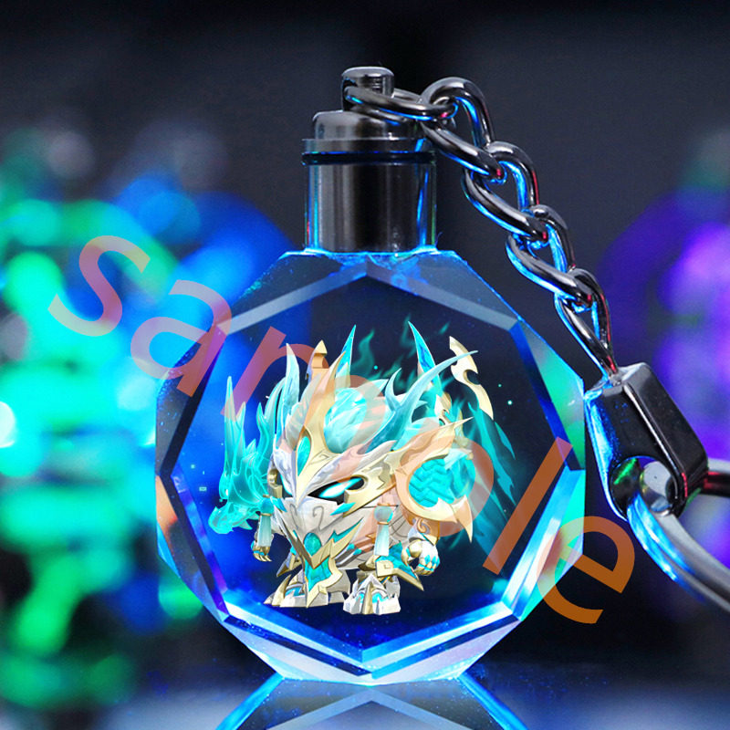 蛋仔派对蛋仔派对周边发光钥匙扣卡通挂饰小挂件天穹骑士伊芙项链情侣礼物