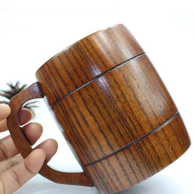 日式复古木制大肚杯木杯子带盖勺木质酒桶杯原木大容量实木啤酒杯|ruв категории посуда, кубок/кубок/чайник, удобно кубок - от Buy2taobao.com для оказания профессиональной услуги покупки агента Taobao