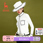 t恤高尔夫服装 弹力长袖 女装 上衣小香风套装 球衣 SVG春季 时尚 款