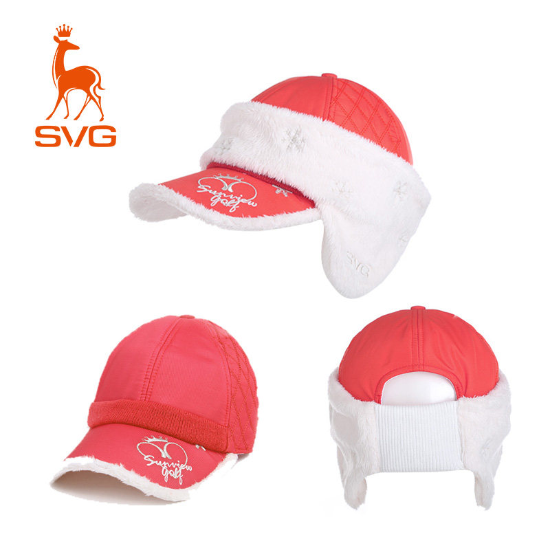 svg高尔夫球帽秋冬款保暖鸭舌帽