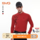 立领长袖 男士 svg高尔夫早春新款 t恤马年红色保暖上衣 火山岩
