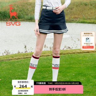 女 半身裙运动半裙套装 春夏拼色荷叶边短裙时尚 SVG尚约高尔夫女装