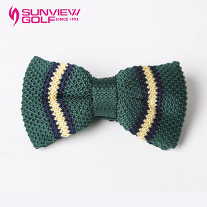 SUNVIEWGOLF单层韩版女士针织墨绿色领结可调节商务时尚英伦