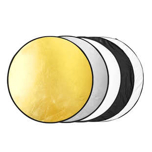 五合一80CM摄影反光板圆形折叠挡光板便携拍照柔光支架打光架子布直播版外拍用打光板拍摄支架照相架伞补光