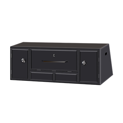 后备箱储物箱双抽屉可分区指纹锁