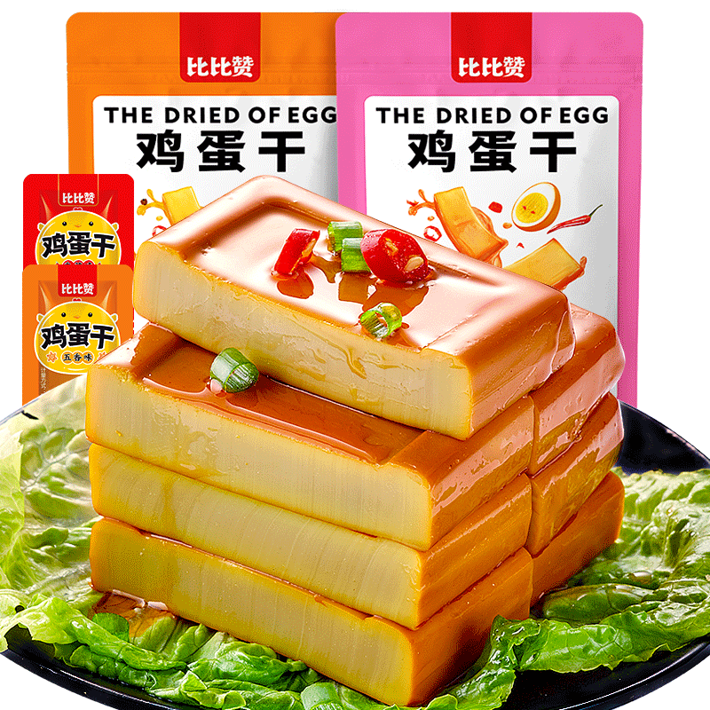 比比赞鸡蛋干32包辣味办公室零食