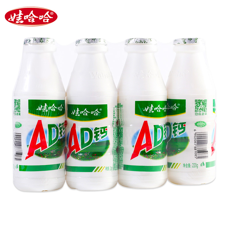 娃哈哈AD钙饮料怀旧饮品220g*4瓶