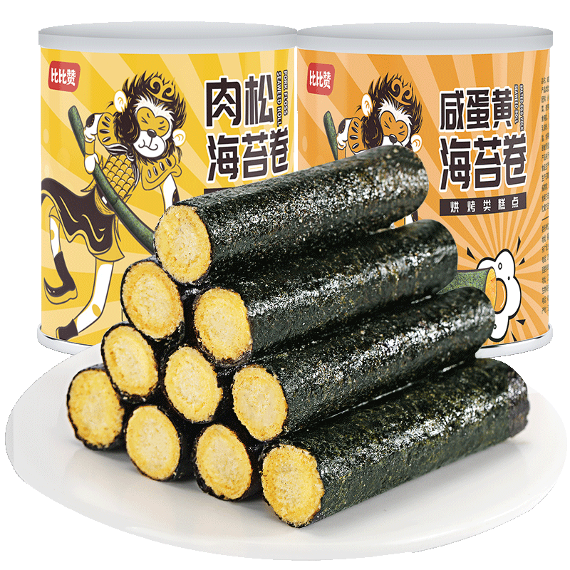 比比赞咸蛋黄味海苔卷104根