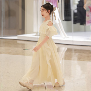女童夏装连衣裙2025新款小女孩夏天洋气公主裙儿童夏季雪纺裙子