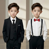 春婚礼西服男孩生日主持人礼服高端帅气儿童正装 花童男童西装 套装