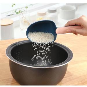 m舀米勺可爱带卡扣多功能米勺豆勺子厨房带夹宠物粮勺长柄铲子