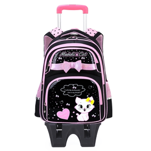 儿童拉杆书包小学生女孩六轮可爬楼2-6年级5大容量两用防水减负12