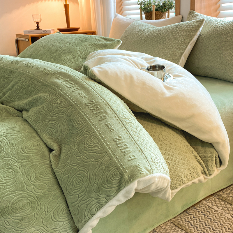 速发冬季加绒珊瑚牛奶绒单0被罩150x2件0x2三宿舍单人被单0件套4