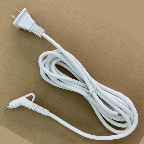 Белый кудрявый шнур питания, заколка для волос, 3м